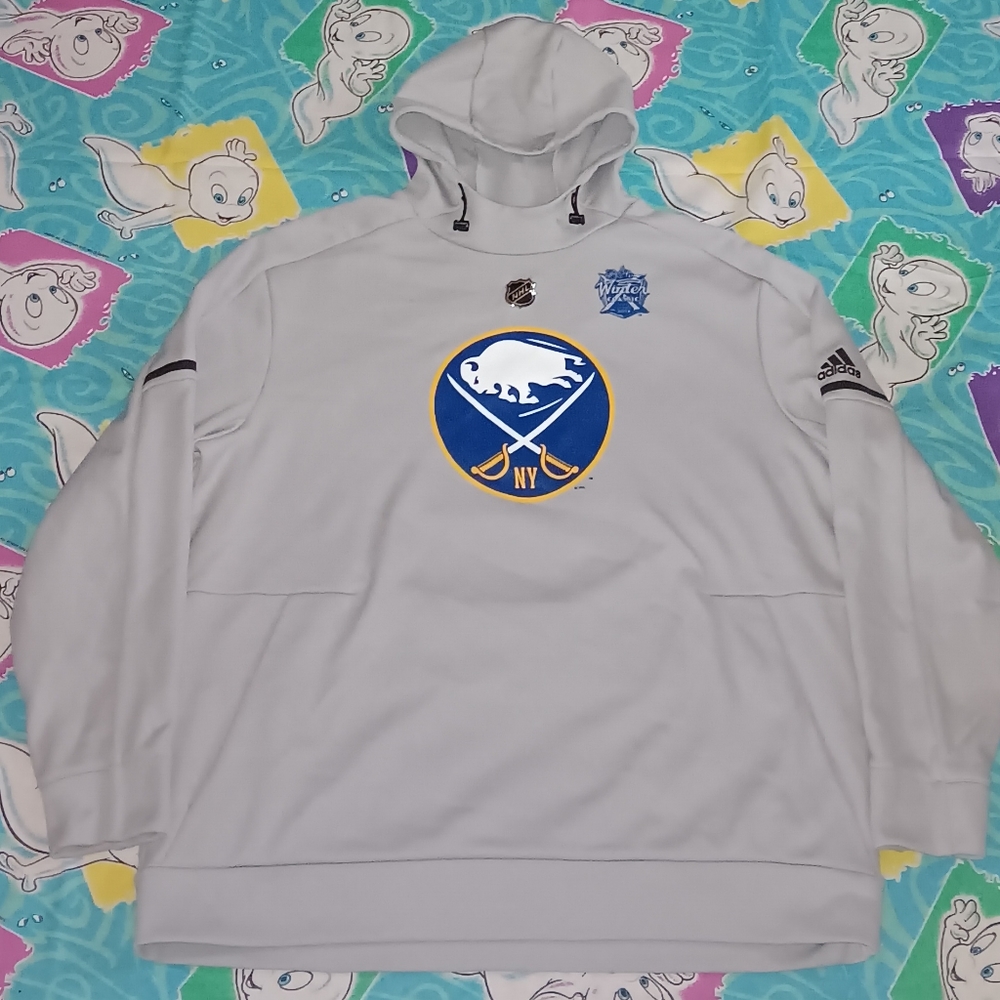 2018 Winter Classic Adidas Buffalo Sabres Hockey Hoodie Hooded Sweatshirt NHL